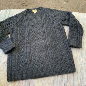 Vintage 100% Wool Limited America Sweater Womens Large Hand Knit Fisherman